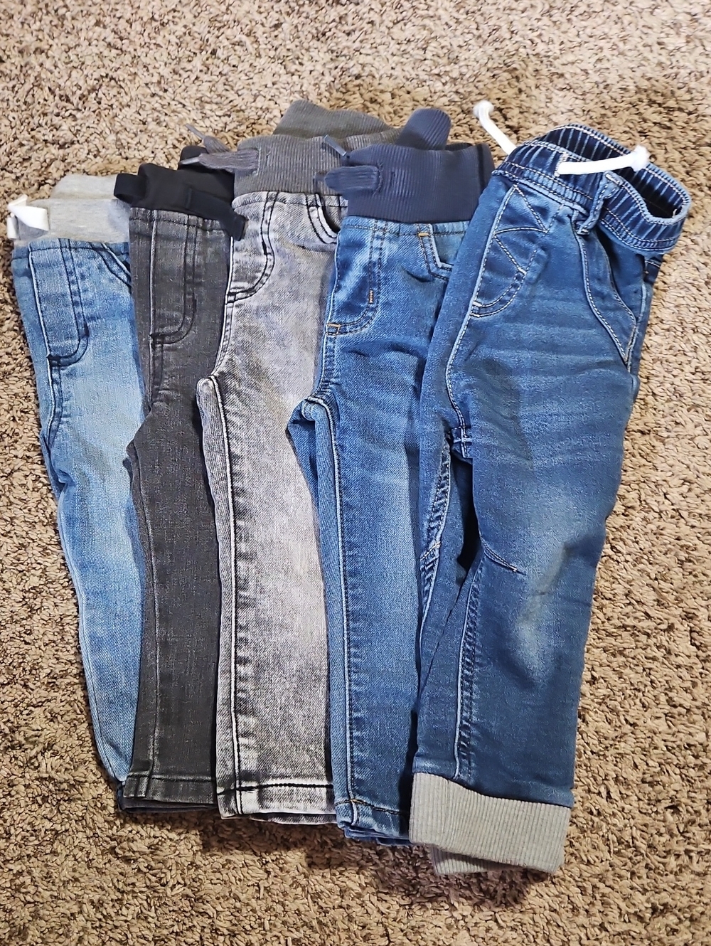 Kids Elastic Waistband Jeans